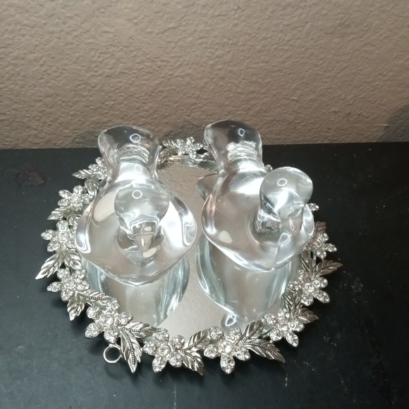 GORGEOUS Pair of Baccarat France Crystal 6" Dove Figurines - Picture 2 of 7